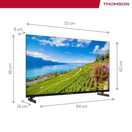 Thomson 32HA2S14UK LED HD Smart Android TV, Google Assistant, Wi-Fi, Dolby Digital, Bluetooth, Triple-Tuner (Kabel/Satellit/Antenne), HDMI, CI+, A+ Panel, 32HA2S14UK