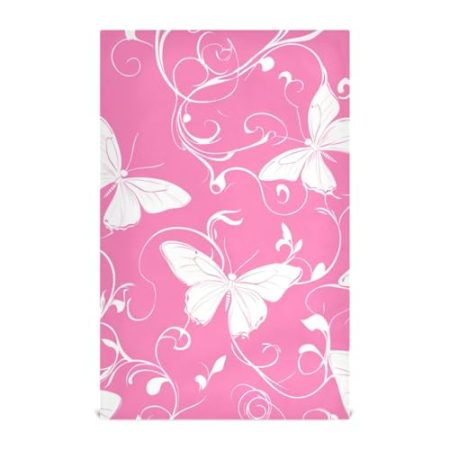 Geschirrtücher, Motiv: Pfirsichpflanzen, Schmetterling, weiße Silhouette, Herbst, Küchenhandtuch, Mikrofaser, Urlaub, Frottee, Küchentücher, Küche, Hängetücher, Tür, Backofen, Zubehör, 71,1 x 45,7 cm