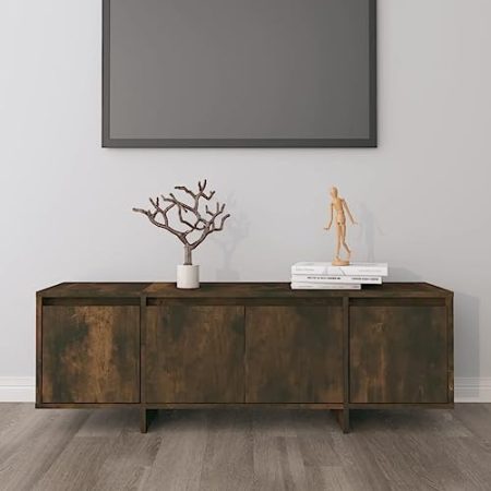 AJJHUUKI Outdoor-Möbel-TV-Schrank, Raucheiche, 120 x 30 x 40,5 cm, Holz-Möbel
