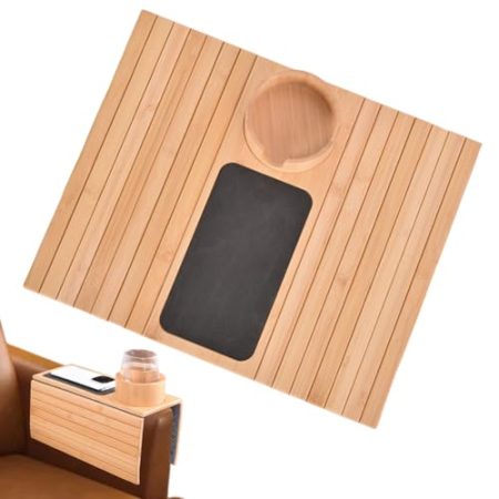 Bambusschale - Faltbare Bettschale, Sofa -Tablett, tragbare Couch -Zubehör | Bambusschale mit Tassenhalter für Küche Essnack TV -Bettschale -Karteiung Holz.
