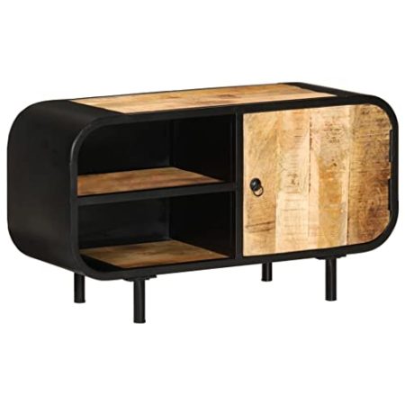 INLIFE TV-Schrank 90x30x48 cm Raues Mangoholz