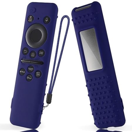 AKSHFETH Silikon Cover für 5,59 Zoll Samsung BN59-01455a BN59-01432J Samsung Solarzelle Fernbedienung Cover 2023 8K Neo QLED HDR Smart TV Silikonhülle (Mitternachtsblau)