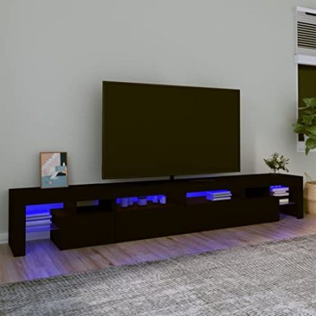 Generico TV-Schrank mit LED-Lichtern, schwarz, 260 x 36,5 x 40 cm, 3152819Kangqiling