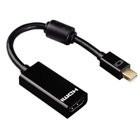Hama Mini-DisplayPort-Adapter Ultra HD (Mini-DisplayPort-Stecker auf HDMI-Buchse) 4K Ultra HD, vergoldet, doppelt geschirmt, schwarz, 00053768