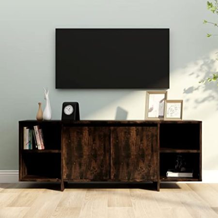 AJJHUUKI Outdoor-Möbel-TV-Schrank Räuchereiche 130x35x50 cm Holz-Möbel