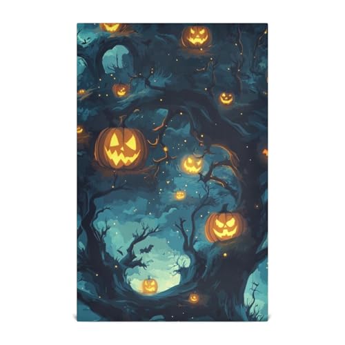 Dekorative Küchen-Krawatte mit Cartoon-Motiv, Motiv: böser Kürbis, Handtücher, Frottee, Küchentuch, Geschirrtücher zum Spülen, Geschirrtücher, französisches Zubehör, Toallas Para, Salon de Belleza