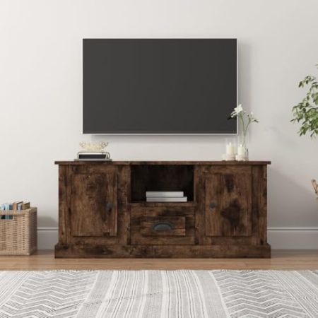 AJJHUUKI Outdoor-Möbel-TV-Schrank Räuchereiche 100x35,5x45 cm Holz-Möbel