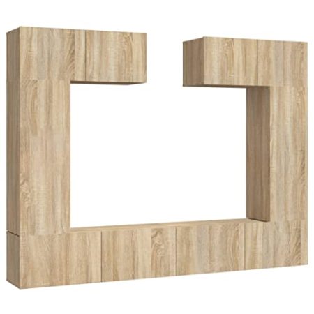 vidaXL TV Schrank Set 6-TLG. Wohnwand Hängeschrank Schrankwand mehrere Auswahl