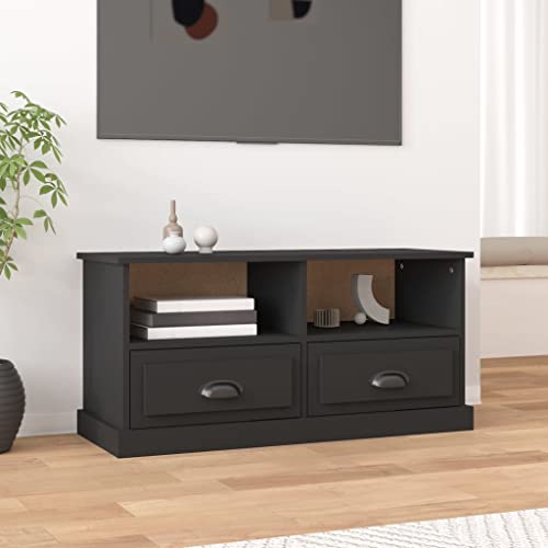 LXYZWRW Entertainment Centers & TV-Ständer, TV-Schrank, Schwarz, 93 x 35,5 x 45 cm, Holzwerkstoff