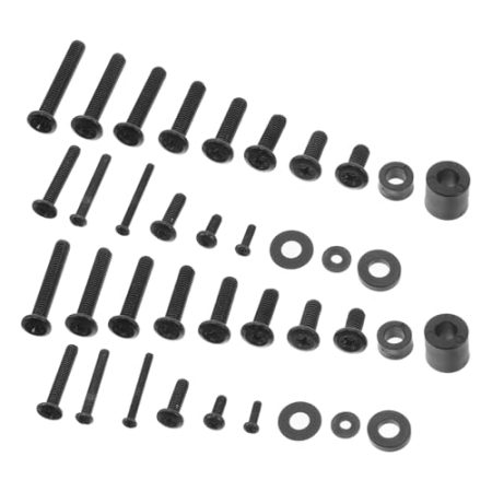 Alipis Tv Montage Schrauben Schwarze Wandhalterung Ersatzteile Hochfeste Tv Befestigungsschrauben für Fernseher bis Stabil und Bruchsicher Universelle Hardware Zubehör