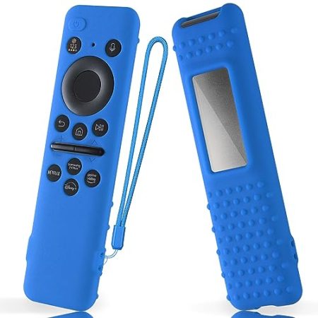 AKSHFETH Silikon Cover für 5,59 Zoll Samsung BN59-01455a BN59-01432J Samsung Solar Cell Remote Control Cover 2023 8K Neo QLED HDR Smart TV Silikon Hülle (Himmelblau)