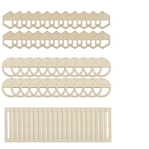 60 Stück DIY unlackierte Holz-Ohrringe, Rohlinge, Holzschmuck-Zubehör