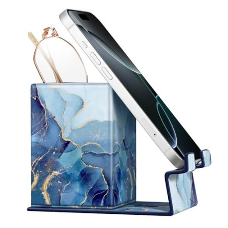 Fintie Stifthalter mit magnetischer Basis, Brillenhalter, Schreibtisch-Organizer, Nachttisch, Zubehör, Bürobedarf, Ocean Marble