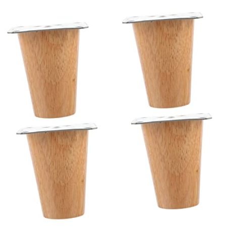 FIXOSHEE 4sätze Solid Wood Furniture Legs Tapered Table Legs Für Sofa Schreibtisch Und Tv-möbel Einfache Mit Zubehör Holzfüße Für Langlebige Nutzung