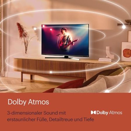 GRUNDIG 65 VOE 83 Fernseher 65 Zoll (164 cm) Nano UHD+, Google, 4K UHD, Dolby Atmos, Magic Fidelity, Chromecast Built-in, Bluetooth, Smart, Sprachsteuerung, Schwarz