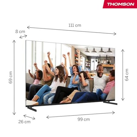 Thomson 50 Zoll (127cm) 4K Ultra HD Smart Google TV, Wi-Fi, Dolby Audio, HDR10, Bluetooth 5.1, Triple-Tuner (Kabel/Satellit/Antenne), HDMI, CI+, A+ Panel - 50UG4S14