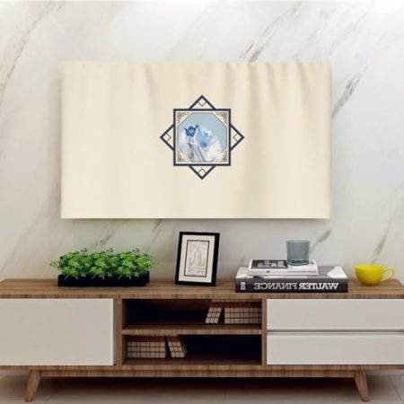 Tv -staubabdeckung Anti -schlupf -hitze -abdeckungsabdeckung Kristall Samt Stoff Tv -Abdeckung Für Wandmontierte Hänge -Cover -tv -zubehör(Size:37IN,Color:a)