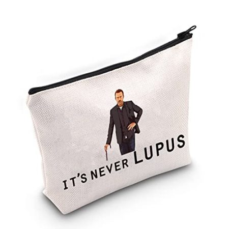 WZMPA Dr House Kosmetiktasche, Make-up-Tasche, Haus, medizinische TV-Show, Geschenk It's Never Lupus, Reißverschluss-Tasche für Frauen und Mädchen, Never Lupus, Passform