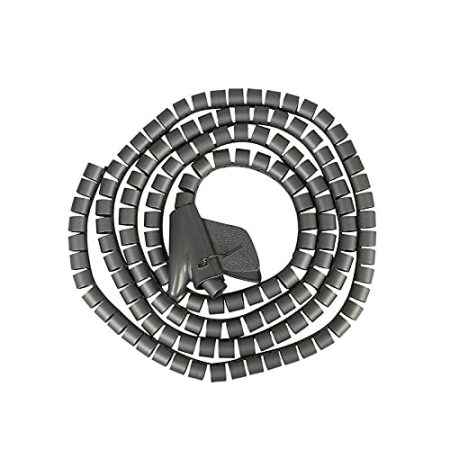 GBSONGLIANGBO Kabelschutzschlauc,Kabelschlauch 5 Meter PE-Spiralrohr Hide Draht Organizer Flexible Wickelrohr Geflochtene Ärmelkabel Kabelschutzschrumpf Röhre 15mm(Gray)