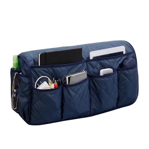 Sofa-Arm-Aufbewahrungstasche, Organizer mit 14 Fächern, Fernbedienungshalterung, Armlehne mit mehreren Taschen, praktisches Zubehör für die Couch-Seite, praktische Aufbewahrungslösung für Handys
