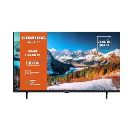 GRUNDIG 32 VOE 631 Fernseher 32 Zoll (80 cm) Full HD LED TV, Android 11 TV, Triple Tuner, USB Recording, Chromecast Built-in, Bluetooth, Smart TV, Schwarz