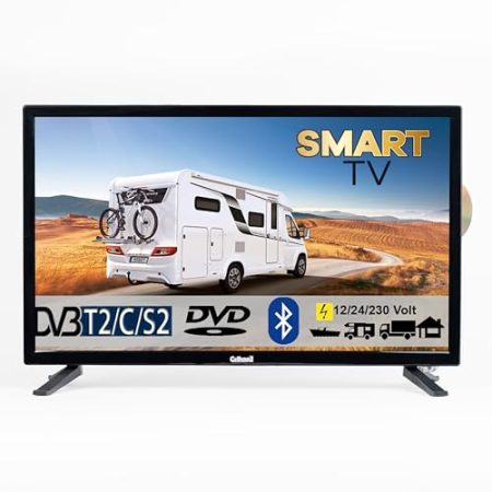 Gelhard GTV2756 27" LED Smart TV WebOS mit DVD und Bluetooth DVB-S2/C/T2 für 12V u. 230Volt WLAN Full HD