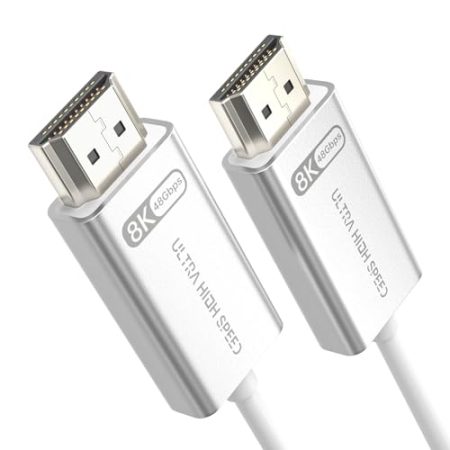 huaham Glasfaser HDMI 2.1 Kabel 1m, 48Gbps Hochgeschwindigkeits-Aktives Optisches HDMI 2.1 Kabel [8K@60Hz, 4K@120Hz, Dynamisches HDR, eARC] Kompatibel mit Projektor, Spielkonsole, PC, TV, Monitor
