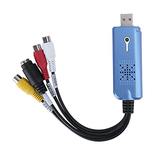 USB 2.0-Video-Konverter, DVD-AV-Video zu USB-Computer, Cinch-Video Führen, Analoges Video Bearbeiten und Digitalisieren, Geeignet für VCR-DVD-Spieler, PC, Computer,