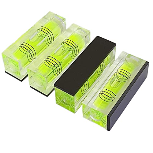 YMGBHNKJLS Magnetische Mini Wasserwaage, 52 x 15 x 20 mm, Dreireihige Horizontal Wasserwaage, Hochpräzise, 4 Stück