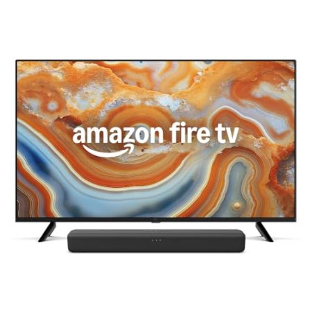 4K-UHD-Smart-TV aus der Amazon Fire TV-4-Serie | 43 Zoll | Live-TV streamen ohne Kabelanschluss und Amazon Fire TV Soundbar, 2.0 speaker with DTS Virtual: X and Dolby Audio, Bluetooth support
