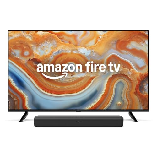 4K-UHD-Smart-TV aus der Amazon Fire TV-4-Serie | 43 Zoll | Live-TV streamen ohne Kabelanschluss und Amazon Fire TV Soundbar, 2.0 speaker with DTS Virtual: X and Dolby Audio, Bluetooth support