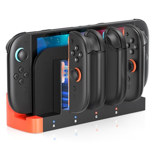 Ladestation für Switch 2, Joy Con Ladestation Kompatibel mit Nintendo Switch 2 Controller, Magnetisch Ladegerät, Zubehör für Nintendo 2