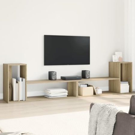 GCHDHAPB Home-Entertainment Center & TV-Ständer, TV-Schränke, 2 Stück, Sonoma-Eiche, 100 x 30 x 50 cm, Holzwerkstoff