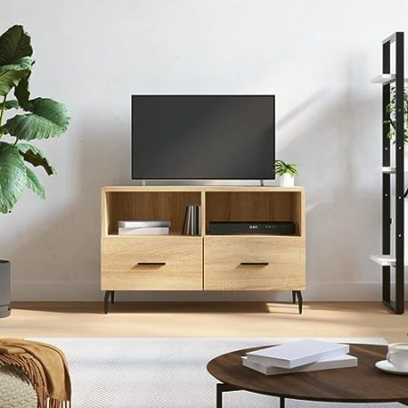 FSJIELW Home & Garden TV-Schrank Sonoma Eiche 80x36x50 cm Holzmöbel Wahl
