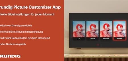 Grundig 75 VOE 74 Fernseher 75 Zoll (189 cm), VPI 1.200, Google TV, 4K UHD, Dolby Vision, HDR10+, Motion Picture Improvement, Chromecast Built-in, Bluetooth, Smart TV, Schwarz