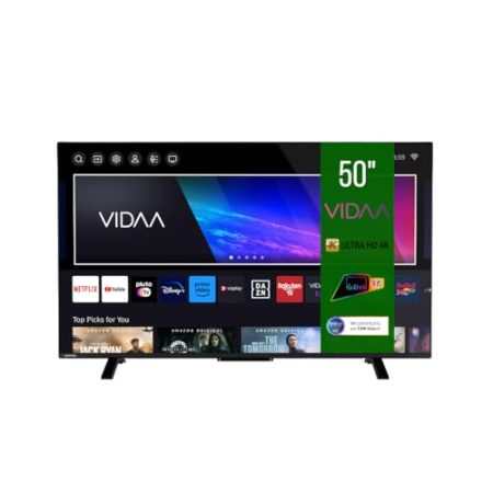 Toshiba Smart VIDAA TV 50 Zoll Ultra HD 50UV2363DA 4K 50 Zoll TV LED TV kompatibel mit Alexa, DVB-T2, LED-Technologie, Dolby Vision HDR10, HDMI 2.1