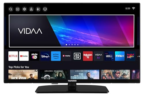 Telefunken Fernseher 32 Zoll Smart TV VIDAA XF32VP750M Full HD Fernseher, HDR TV mit integriertem Triple-Tuner, LED TV schwarz