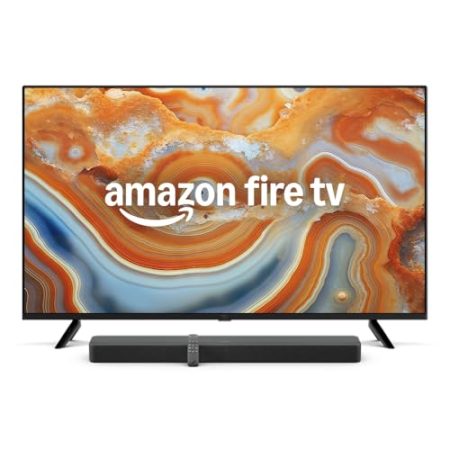 4K-UHD-Smart-TV aus der Amazon Fire TV-4-Serie | 55 Zoll und Amazon Fire TV-Soundbar Plus | 3.1-Kanal-Sound, All-in-one-Design, Dolby Atmos, DTS:X, auch ideal für Dialoge geeignet