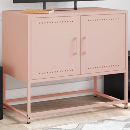 WKIEQACO Entertainment Centers & TV-Ständer, TV-Schrank, 68,5 x 39 x 60,5 cm, Rosa