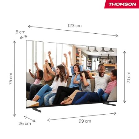 Thomson 55 Zoll (139cm) 4K Ultra HD Smart Google TV, Wi-Fi, Dolby Audio, HDR10, Bluetooth 5.1, Triple-Tuner (Kabel/Satellit/Antenne), HDMI, CI+, A+ Panel - 55UG4S14