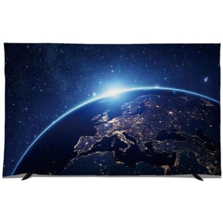 VUT Kunstmalerei Druck Staubdichte Tv-bildschirmschutzabdeckung, 22-80 Zoll Tv-Abdeckung Für LCD-led, Wandmontierte Tv-staubschutzhülle, Tv-zubehör, Schlafzimmerdekoration(Size:24IN,Color:B)