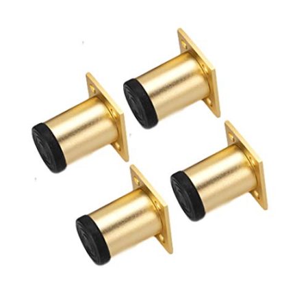 4 Möbelfüße Möbelbeine, Schrankfüße, Tischfuß aus Aluminiumlegierung, runde Sofa Füße, Fuß des Bettes, DIY-Ersatzfuß-Hardware-Zubehör, Gold