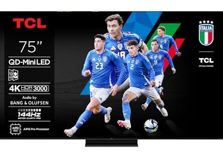 TV QD Mini LED Pro Tcl 75C79K 191cm 4K UHD 2025 Aluminium gebürstet