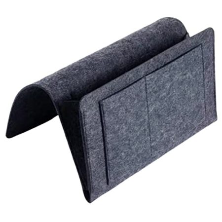 Armlehne Organizer-Taschen, Nachttisch-Aufbewahrungstasche, Kleiderbügelhalter, Etagenbett-Regal, Sofa, Couch, Bett-Zubehör, Vliesstoff, dunkelgrau, Nachttisch-Regal for Bett, Studentenwohnheim, Fernb