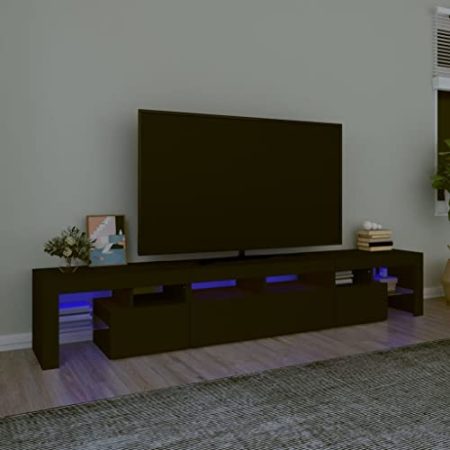Generico TV-Schrank mit LED-Lichtern, schwarz, 230 x 36,5 x 40 cm, 3152787kangqiling
