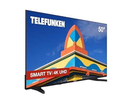 Telefunken 50DTUV725 2025 Smart TV 4K Ultra HD HDR 3840 x 2160, Dolby Vision, Rahmenloses Design, Dolby Audio