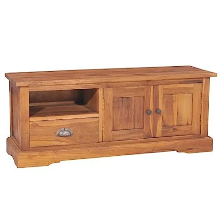 YITHOPI TV-Schrank 100x30x40 cm Massivholz Teak Büro-TV-Ständer TV-Schrank für das Schlafzimmer Wohnzimmer TV-Ständer für Büro, Wohnzimmer, Schlafzimmer
