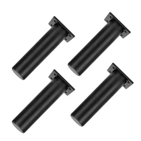 4 Stücke Möbelfüße Möbelbeine Tischbein aus Metall Stützfüße Sofa Füße Kabinettfüße Dickes Material Möbel Zubehör,Schwarz(18cm)
