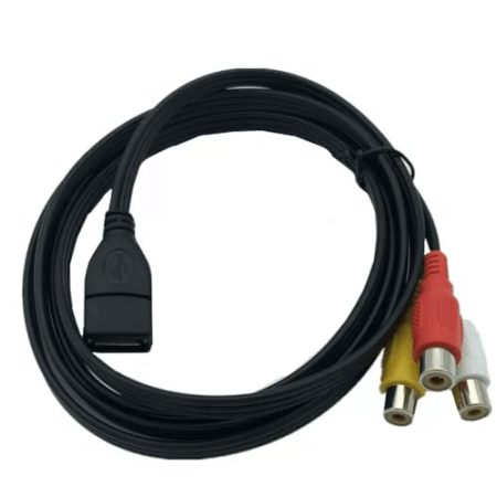 ezqnirk 1 stücke USB weibliche Buchse bis 3 RCA weiblicher Adapter Audio-Konverter Video AV A/V Composite-Kabel für HDTV-TV/PC-Fernsehdrahtkabel