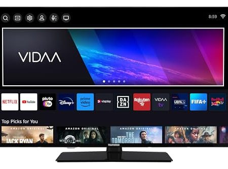 Telefunken Fernseher 40 Zoll Smart TV VIDAA XF40VP750M - Full HD Fernseher, HDR TV mit integriertem Triple-Tuner, LED TV schwarz